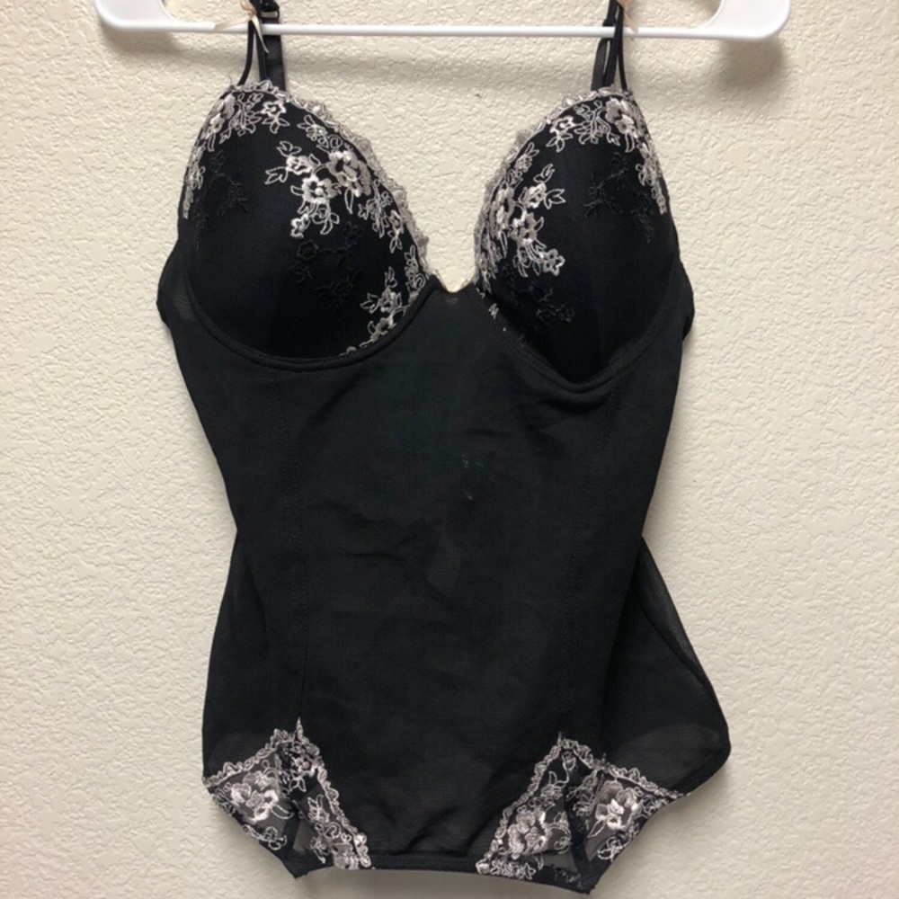 Black and pink lingerie top